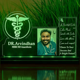 Personalized Doctor LED Acrylic Name Plate with Photo & Light – Multiple Sizes